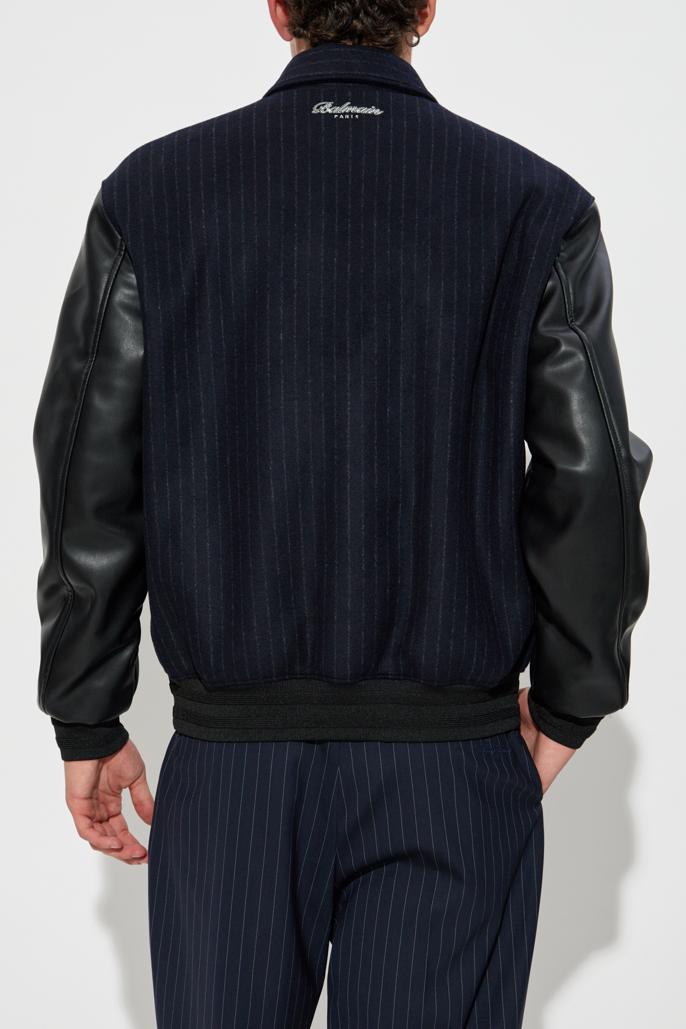 Balmain Jacket with leather sleeves | Men's | Vitkac